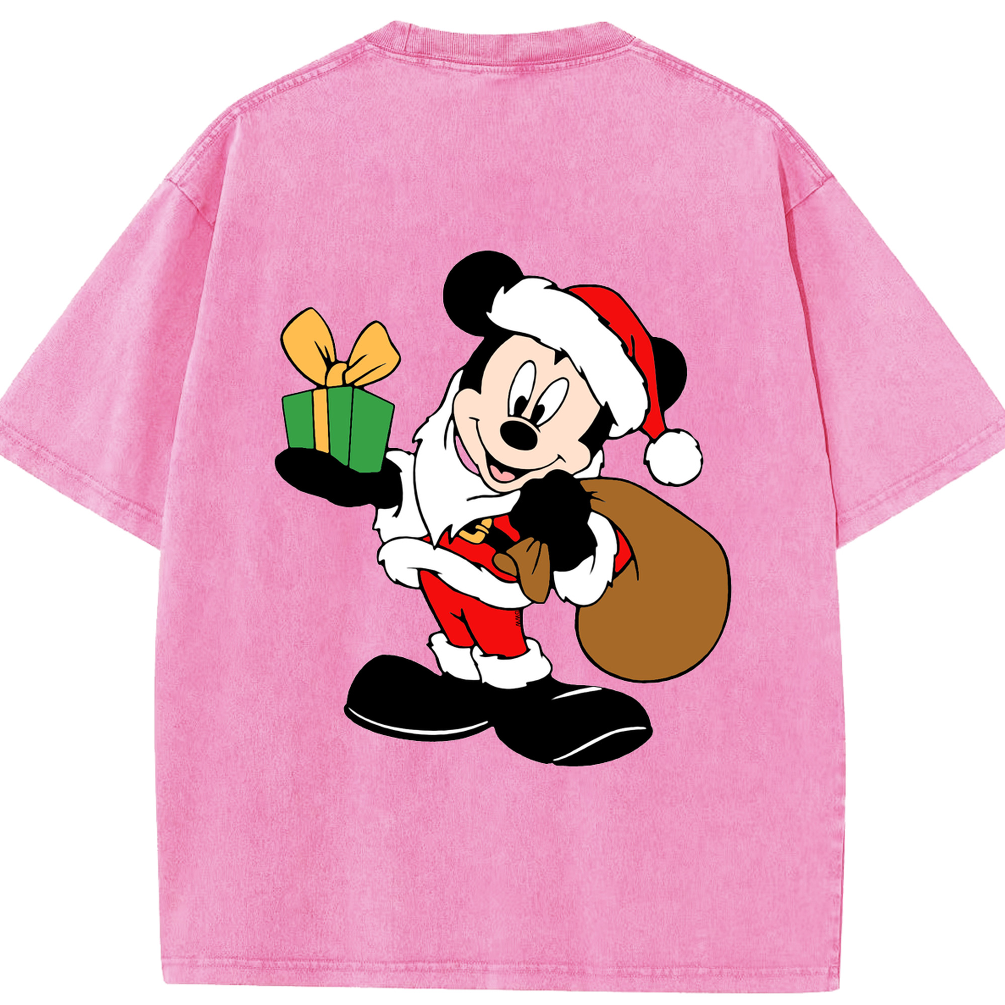 （画像用） ミッキーマウス Mickey Mouse 綿100% ヴィンテージ風 半袖Tシャツ（背面プリント）